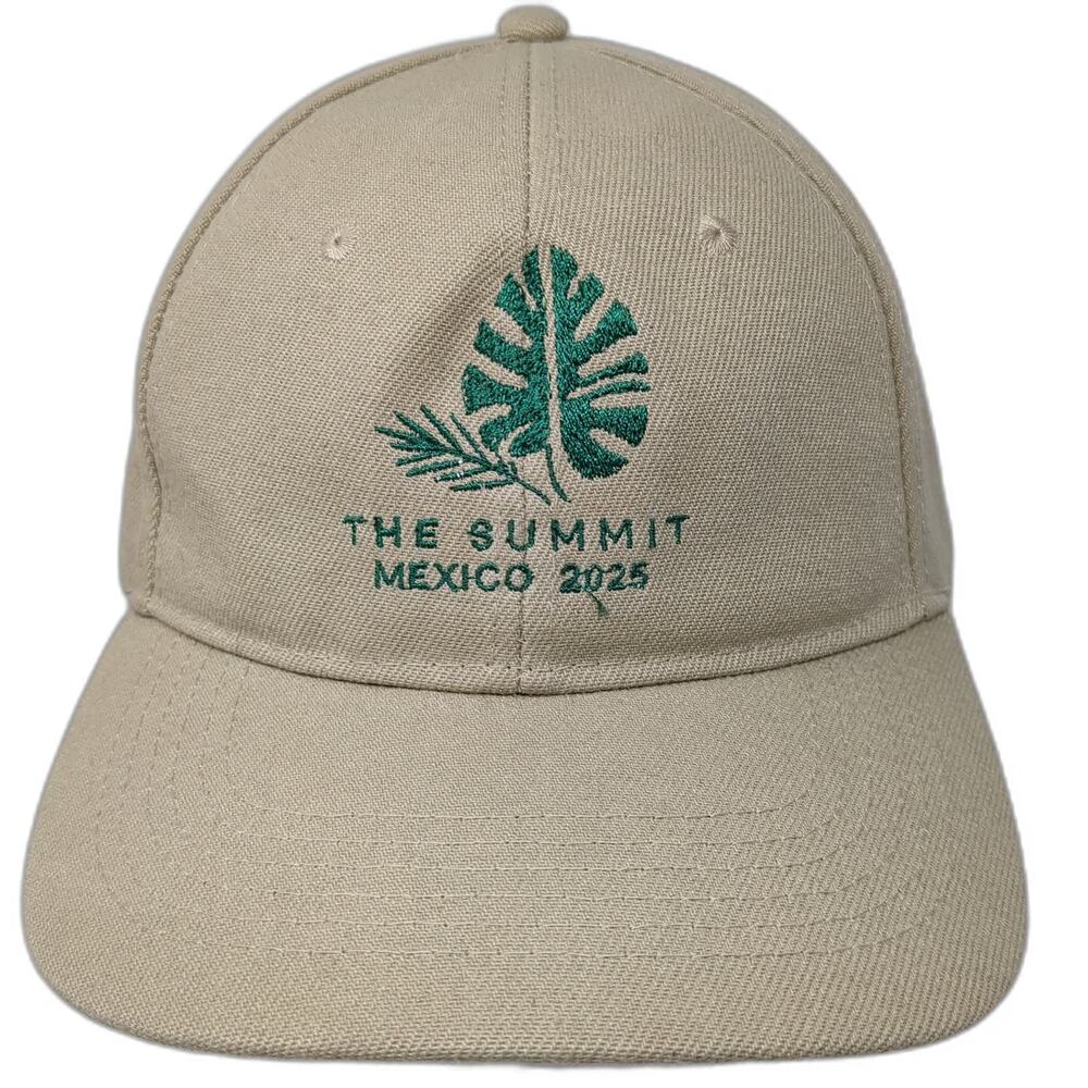 Avery Dennison Baseball Cap Beige One Size Summit Mexico 2025 Leaf Logo Hat